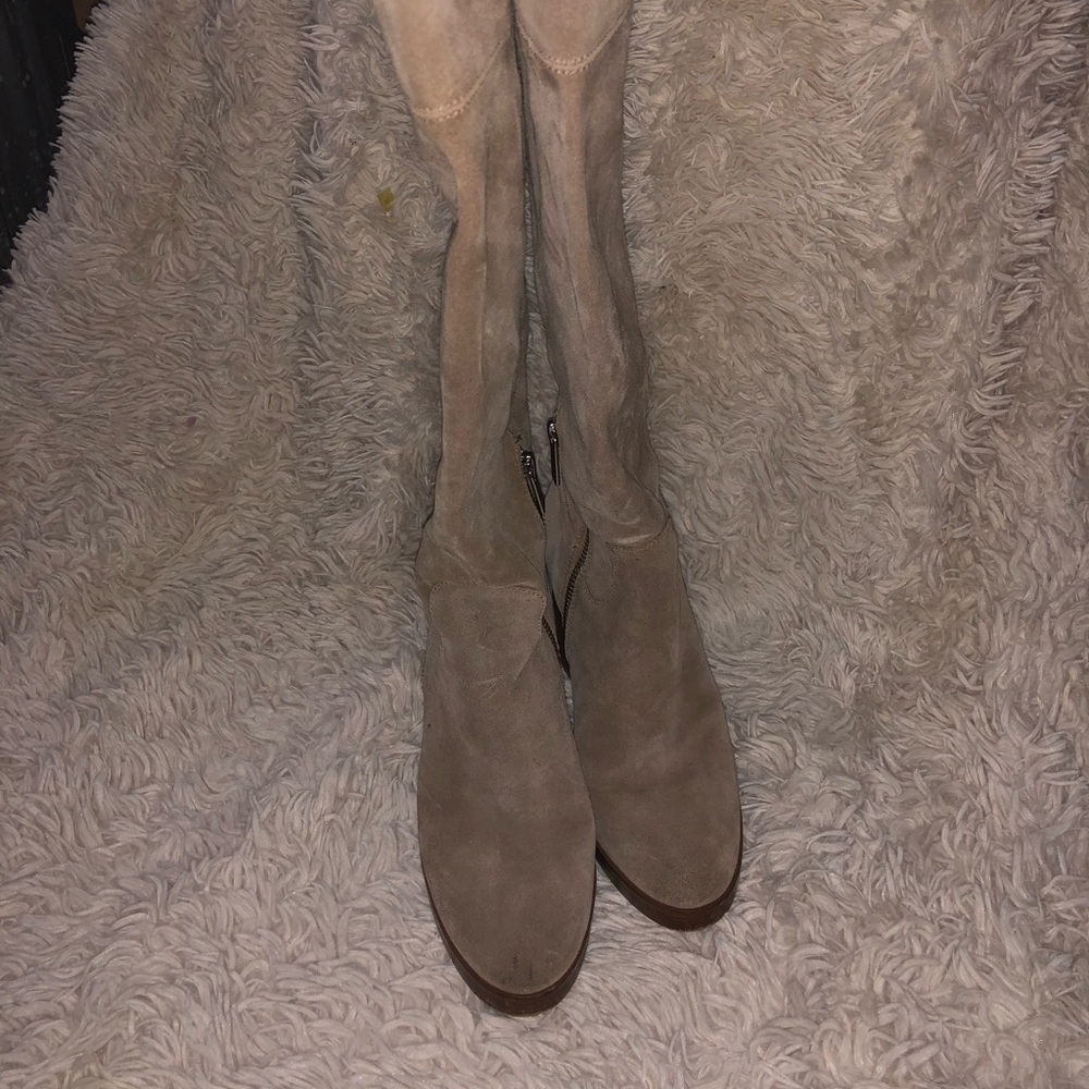 Michael Kors Taupe Suede Knee High Boots Sz 6M